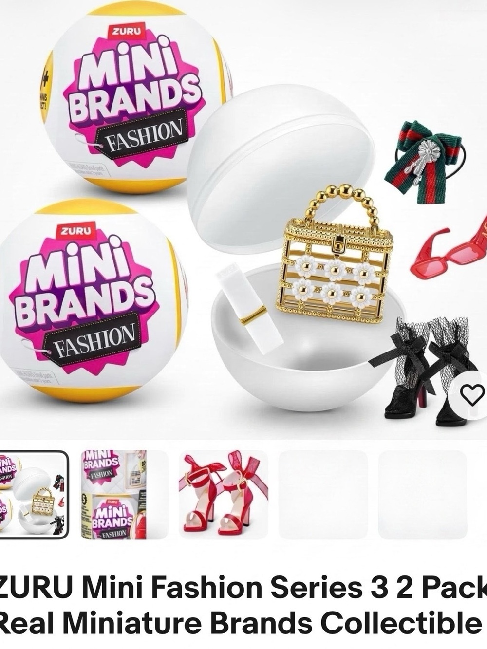ZURU Mini Brands Fashion Surprise Pack - Gold & White Mini Purse